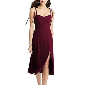 Dessy Collection Burgundy Midi Dress